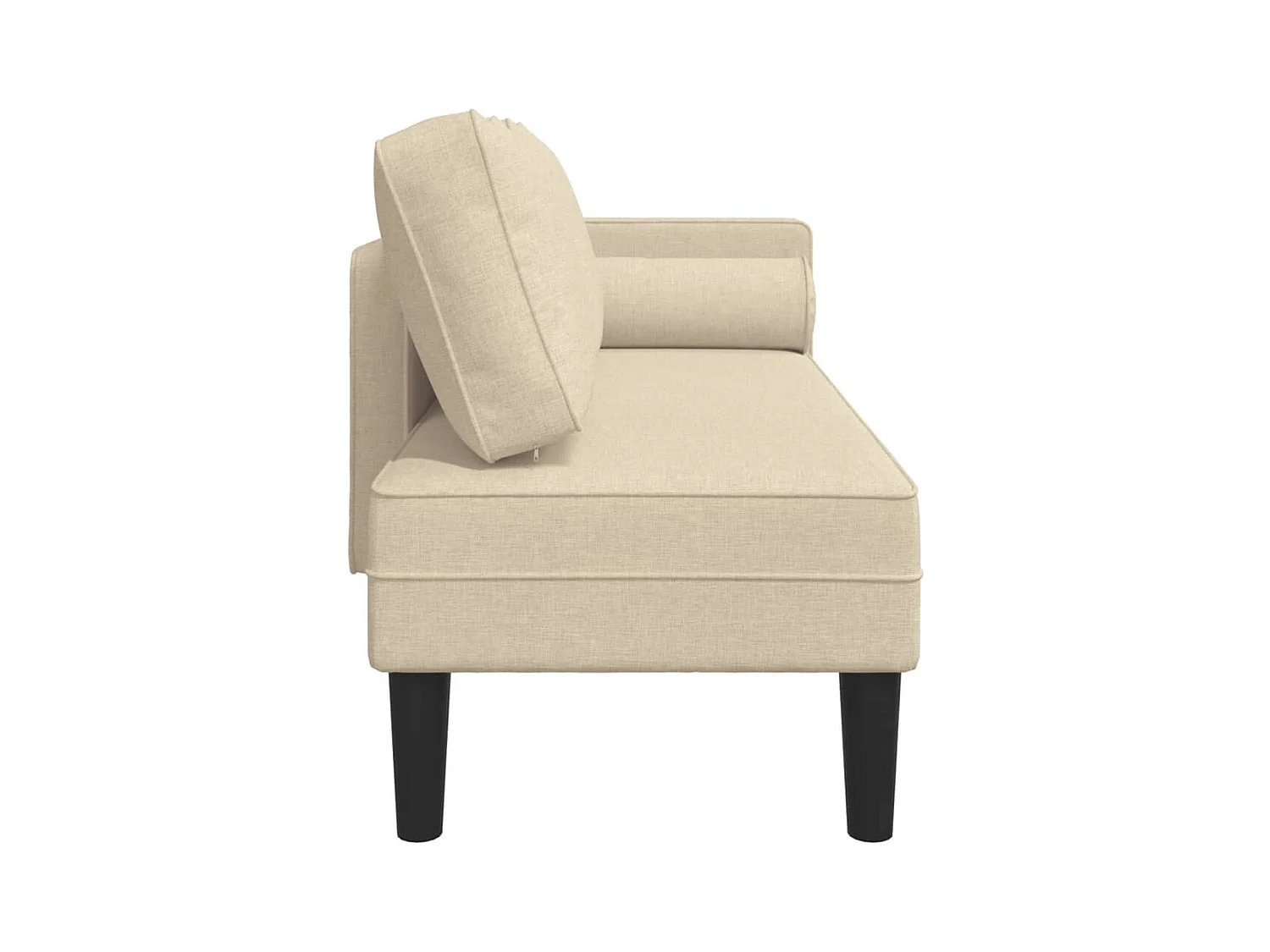 Canapé avec coussins crème tissu FR575261