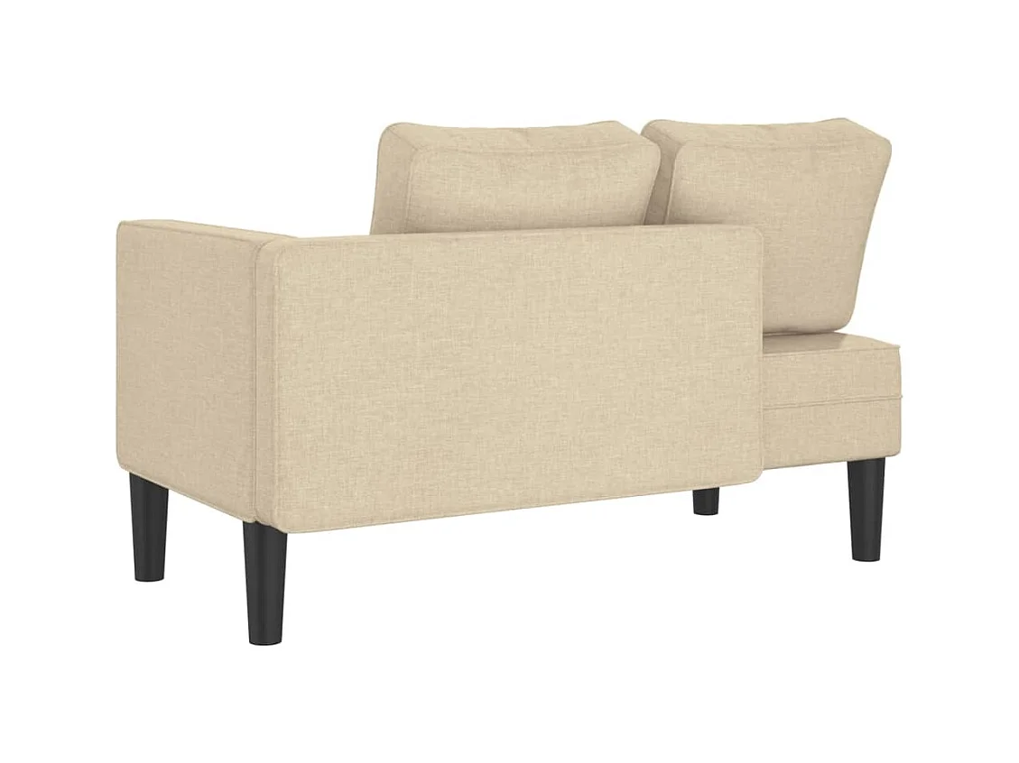 Canapé avec coussins crème tissu FR575261