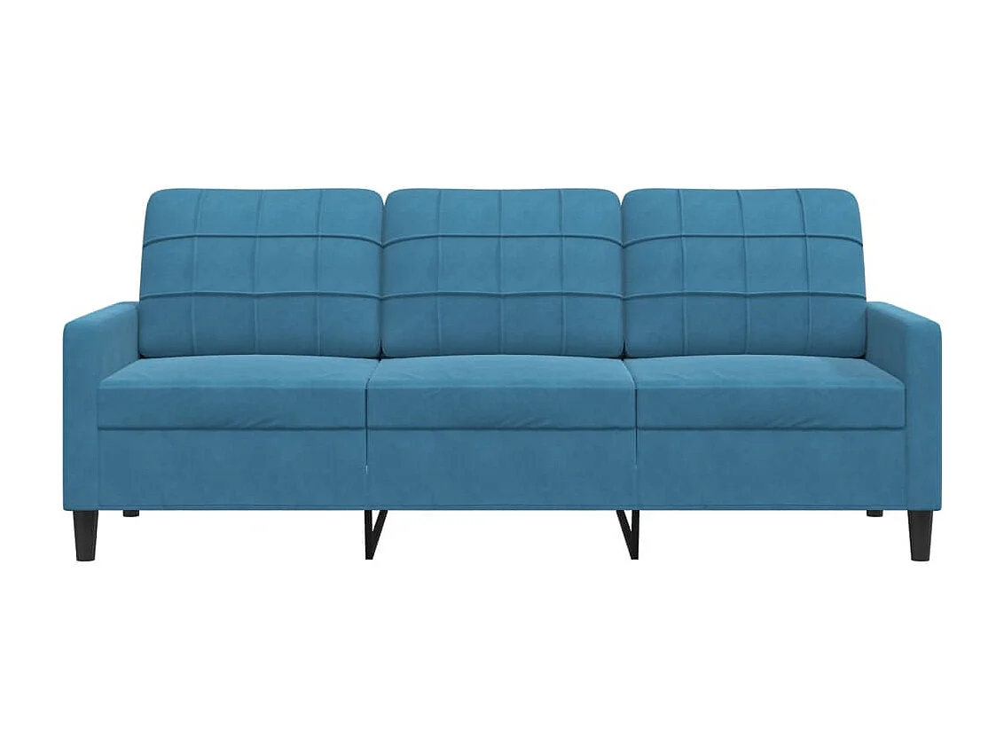 Canapé à 3 places Bleu 180 cm Velours FR432946