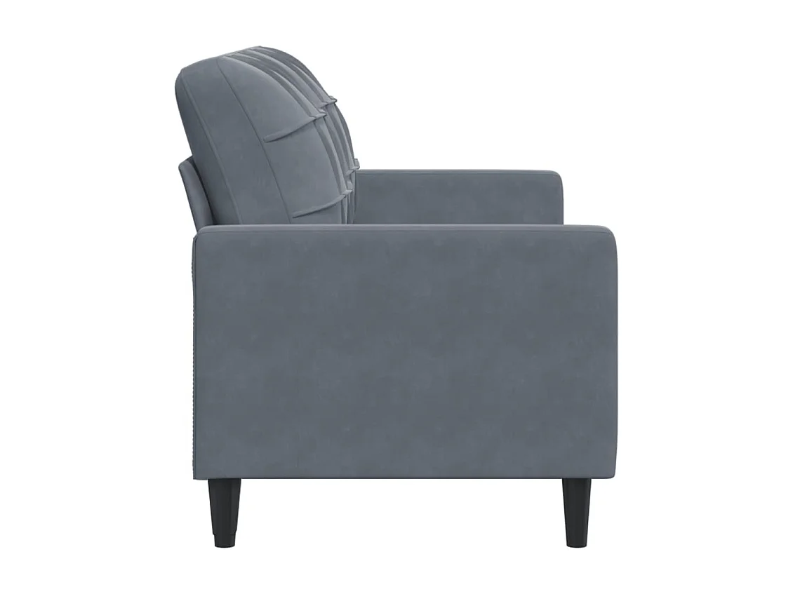 Canapé à 2 places Gris foncé 140 cm Velours FR100144