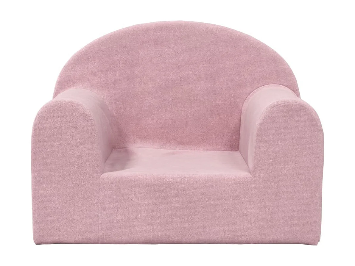 Canapé pour enfants rose peluche douce FR370689