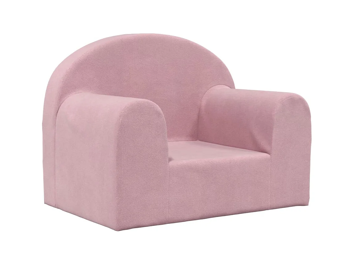 Sofá para niños felpa suave rosa ES221871