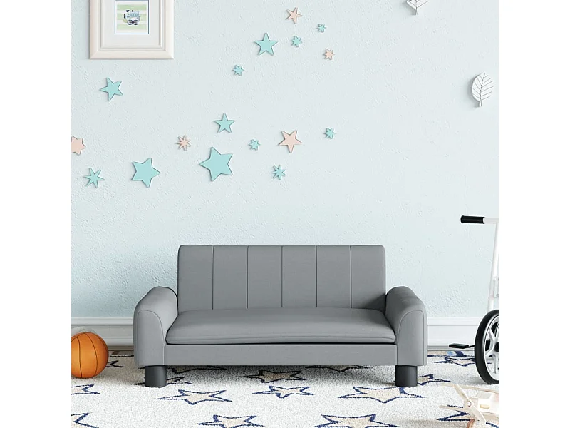Canapé pour enfants gris clair 70x45x30 cm tissu FR287961
