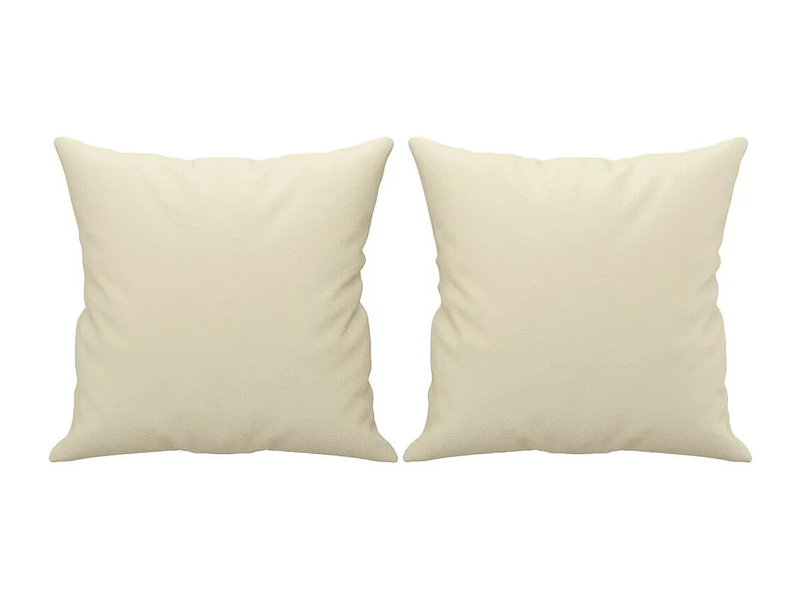 Sofá 2 lugares + almofadas decorativas 140cm couro artif. creme PT172536