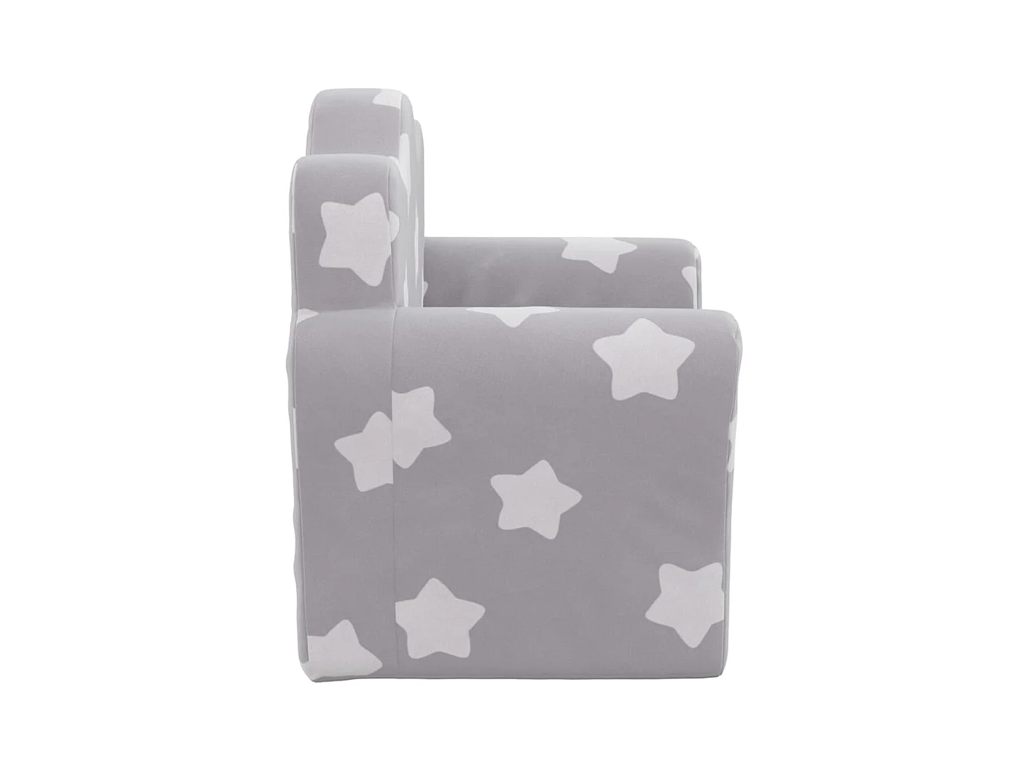 Sofá para niños felpa suave gris claro con estrellas ES581189