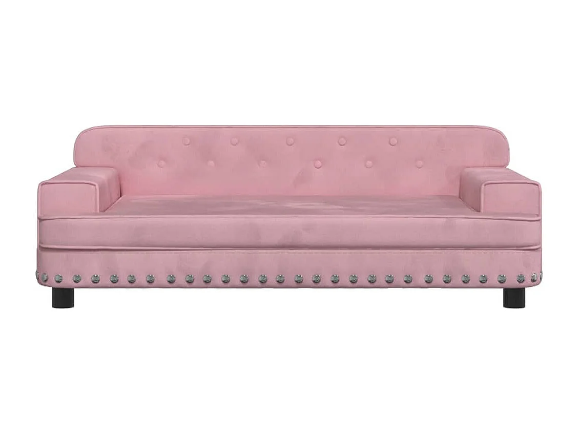 Canapé pour enfants rose 90x53x30 cm velours FR447630