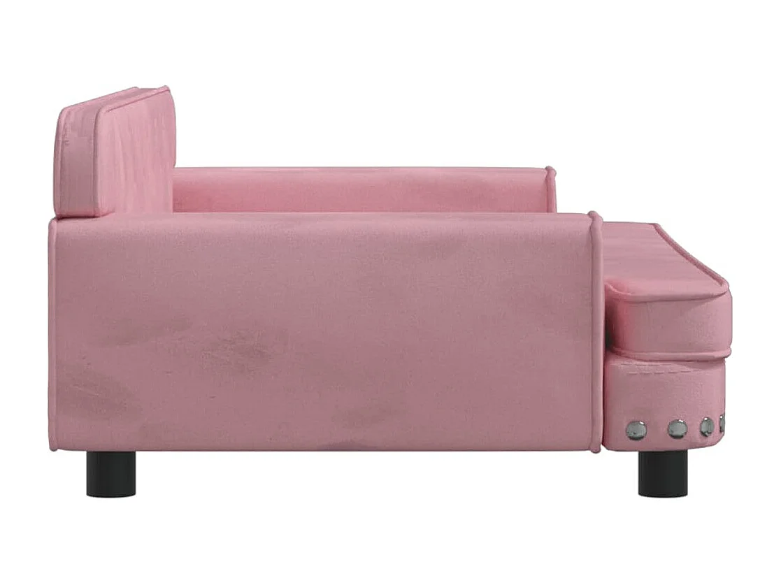 Canapé pour enfants rose 90x53x30 cm velours FR447630