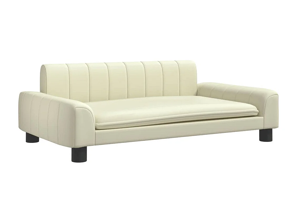 Canapé pour enfants crème 90x53x30 cm similicuir FR853828