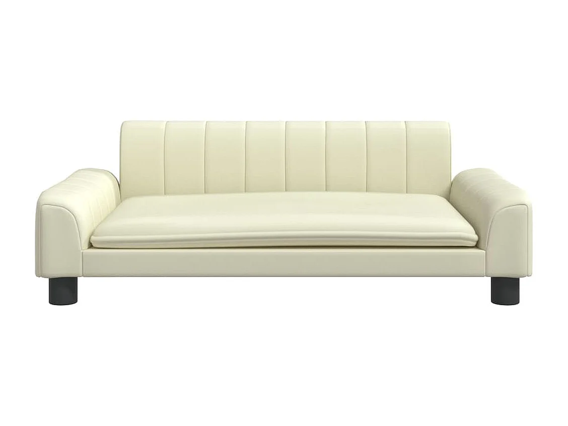 Canapé pour enfants crème 90x53x30 cm similicuir FR853828