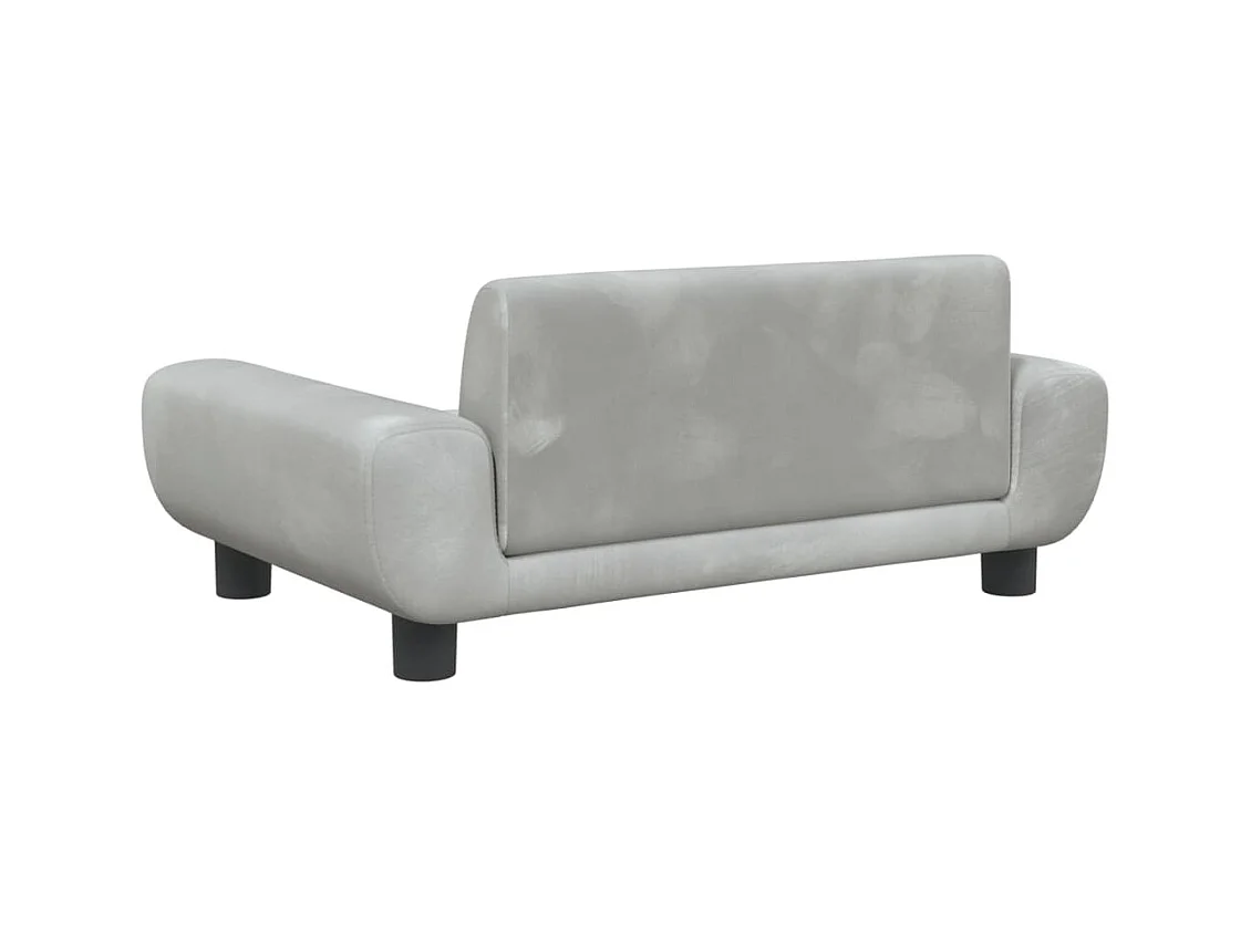 Canapé pour enfants gris clair 70x45x33 cm velours FR622162