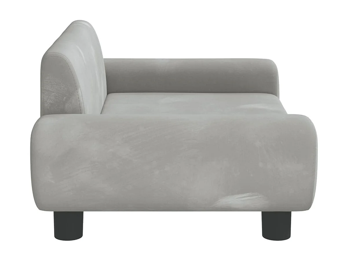 Canapé pour enfants gris clair 70x45x33 cm velours FR622162