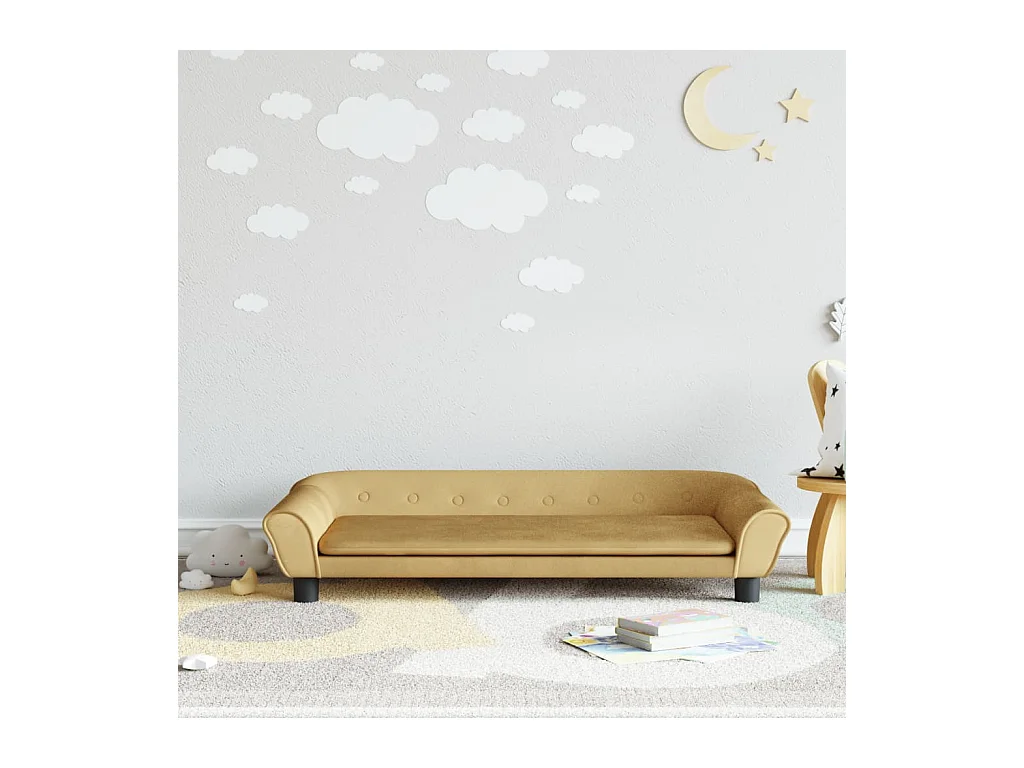 Canapé pour enfants marron 100x50x26 cm velours FR377772