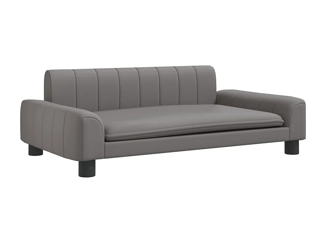 Canapé pour enfants gris 90x53x30 cm similicuir FR455610