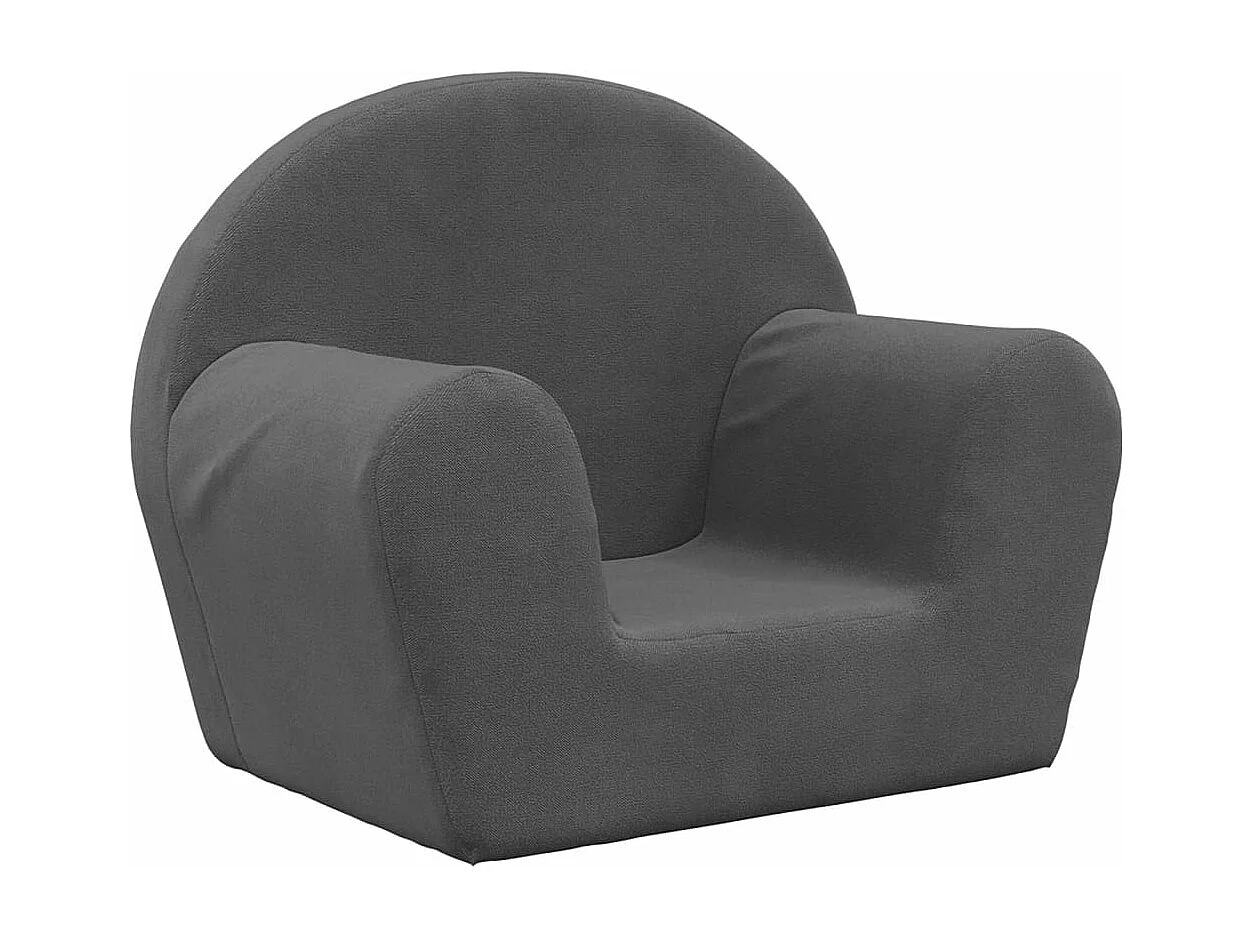 Canapé pour enfants anthracite peluche douce FR241324