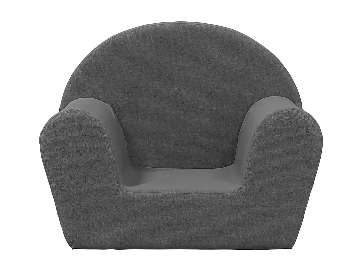 Canapé pour enfants anthracite peluche douce FR241324