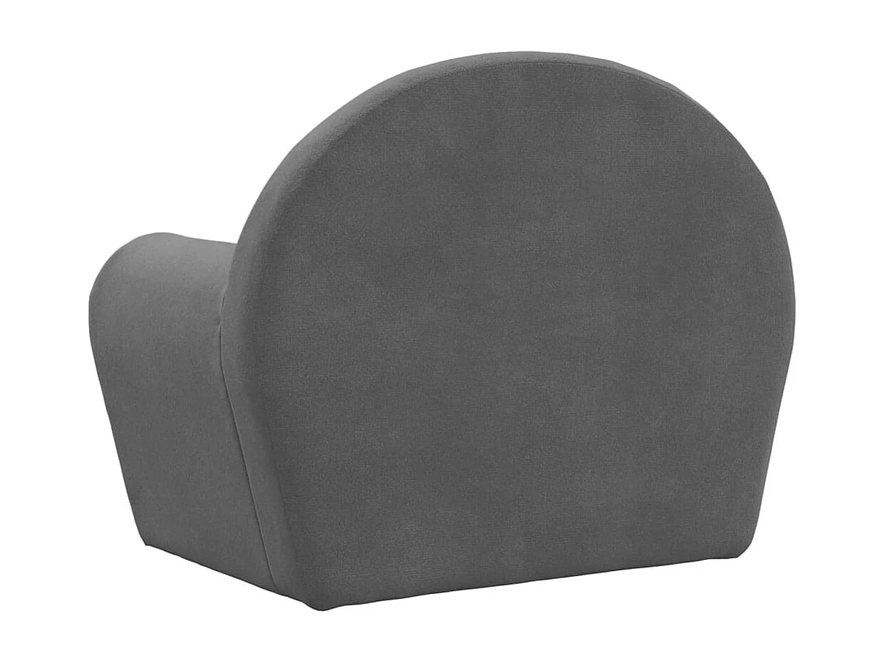 Canapé pour enfants anthracite peluche douce FR241324