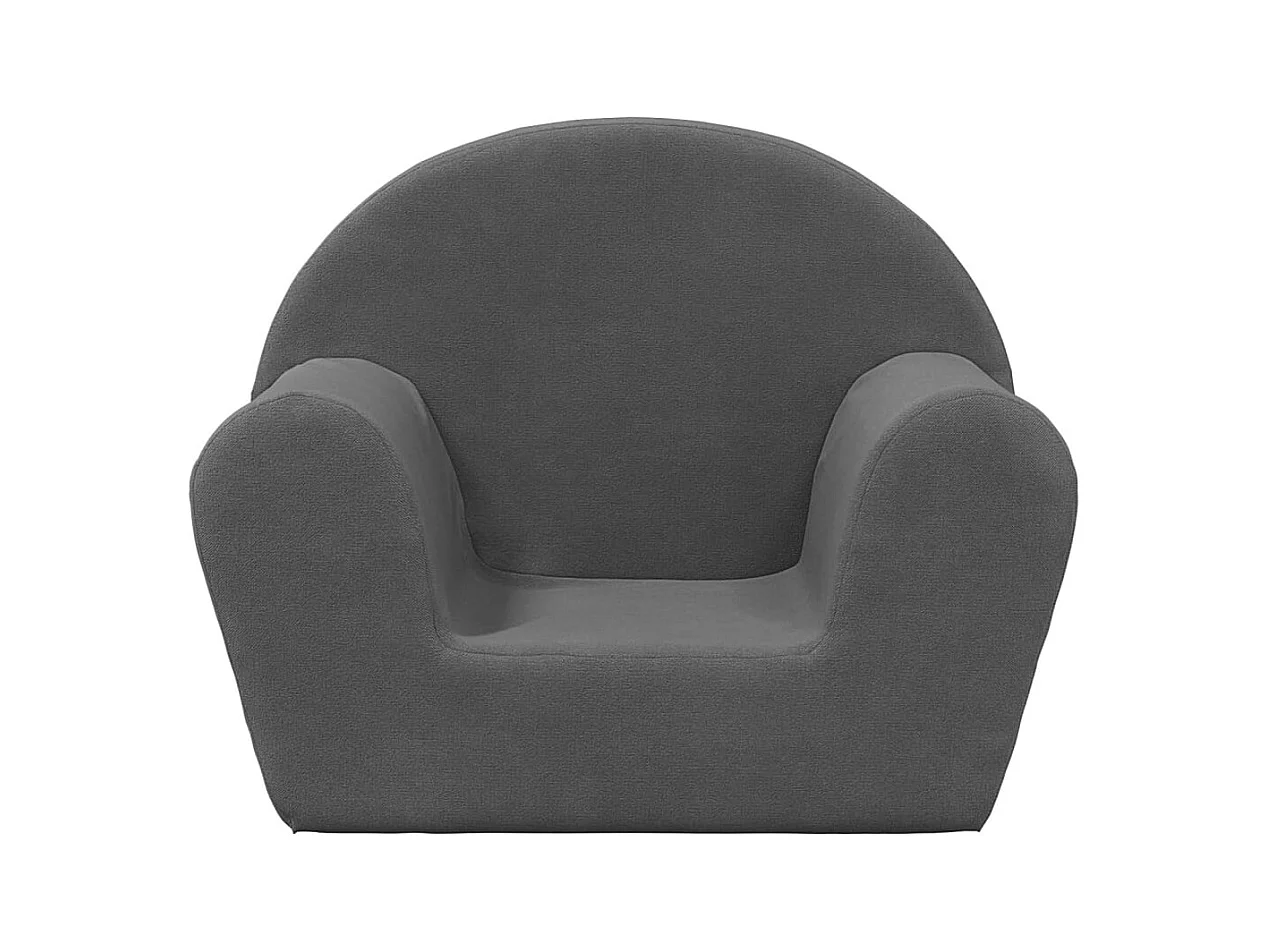 Sofá para niños felpa suave gris antracita ES713016