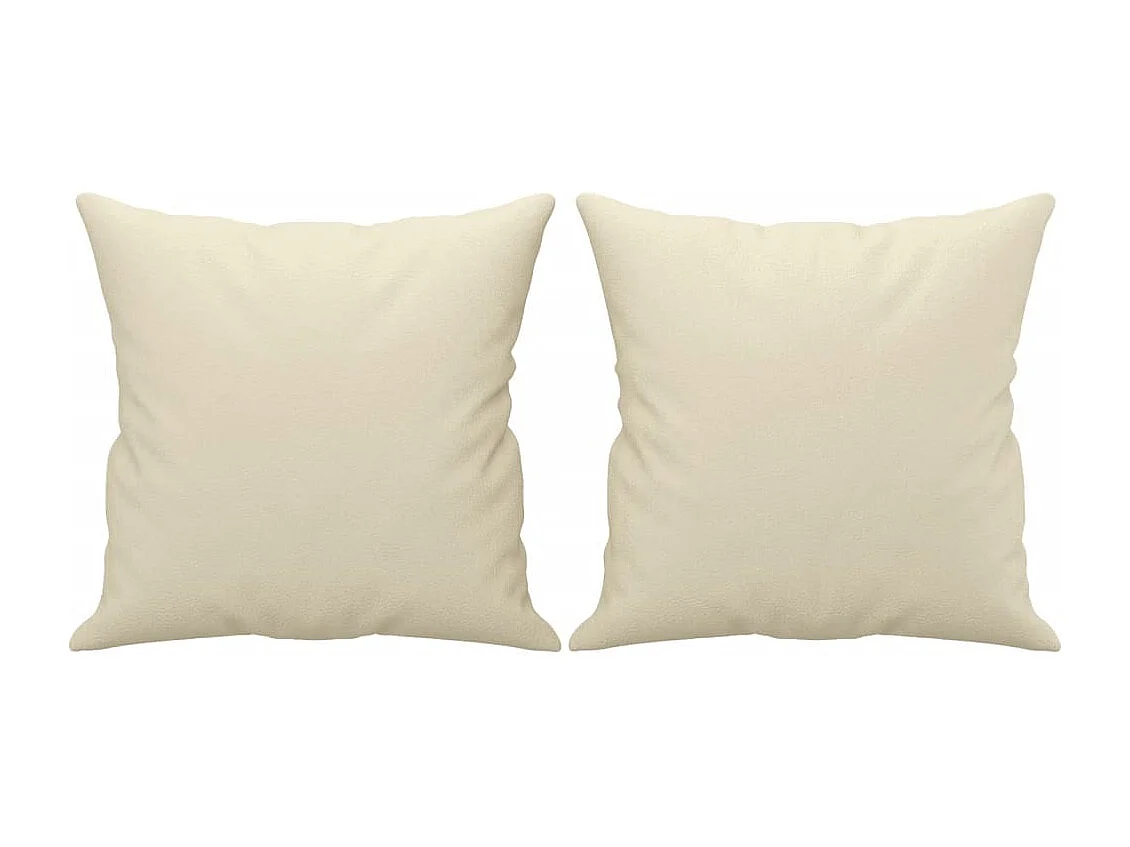 Canapé 2 places avec oreillers crème 120 cm similicuir FR855559