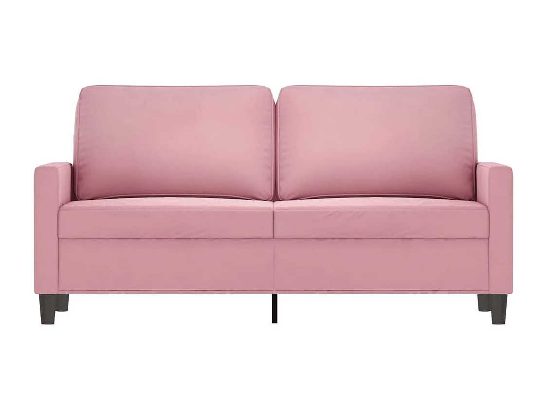 Sofá de 2 lugares veludo 140 cm rosa PT518435