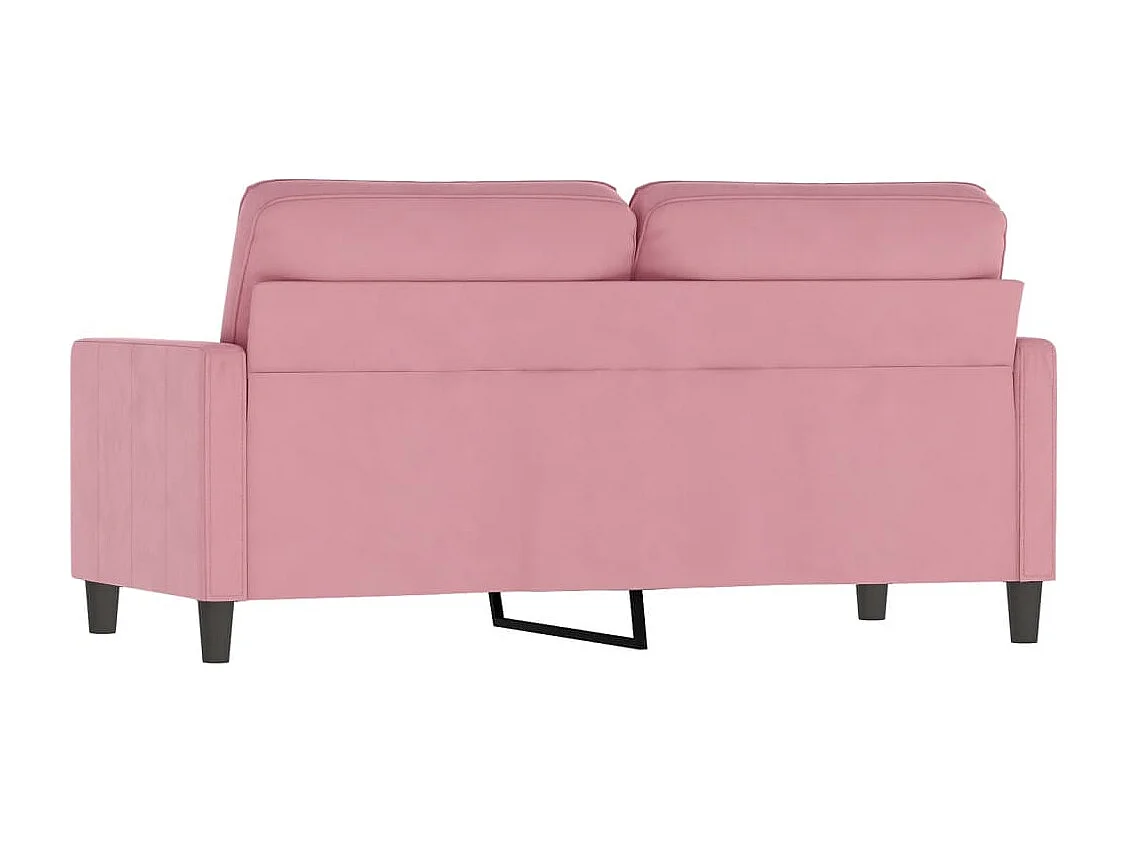 Canapé à 2 places Rose 140 cm Velours FR519554