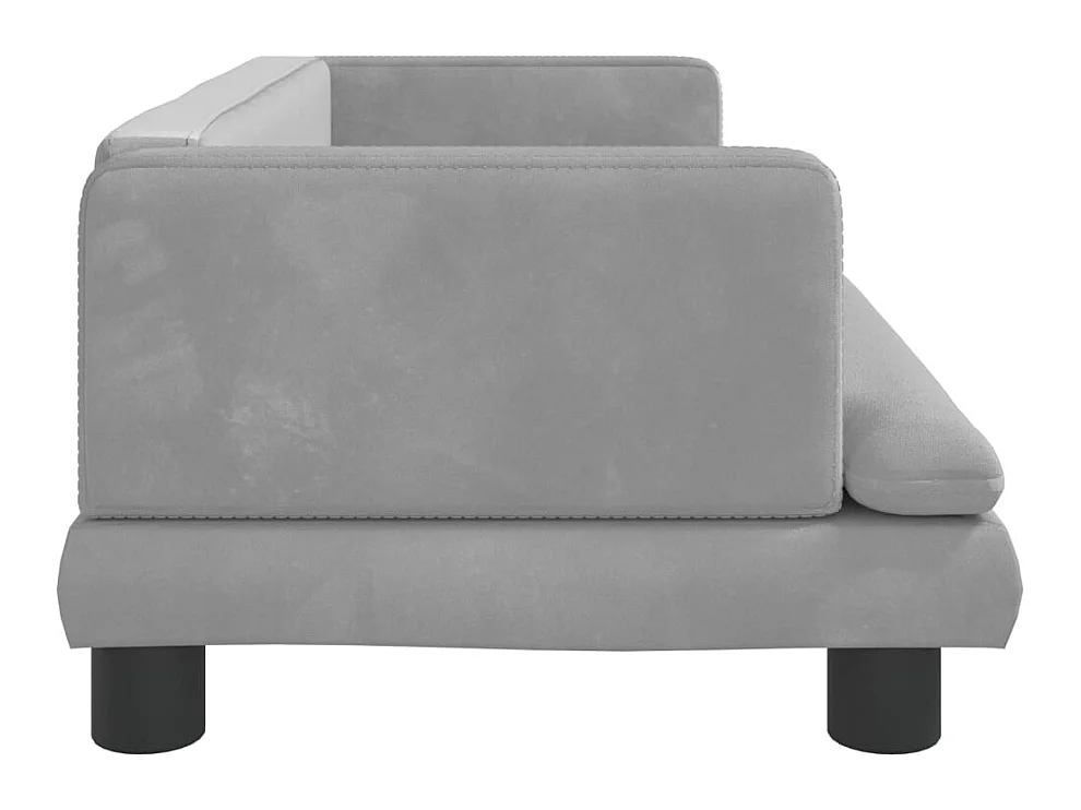 Canapé pour enfants gris clair 80x45x30 cm velours FR616370