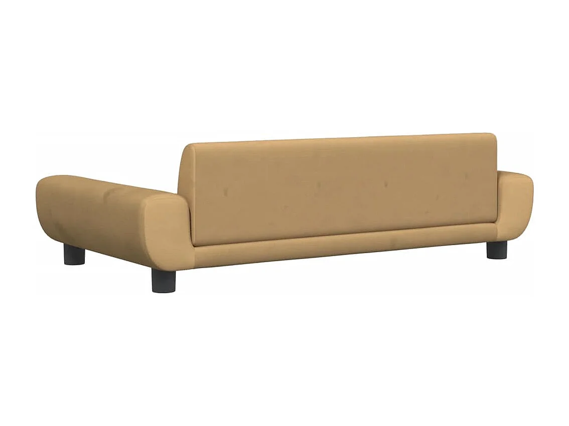 Kinderbank 100x54x33 cm fluweel bruin BE426559