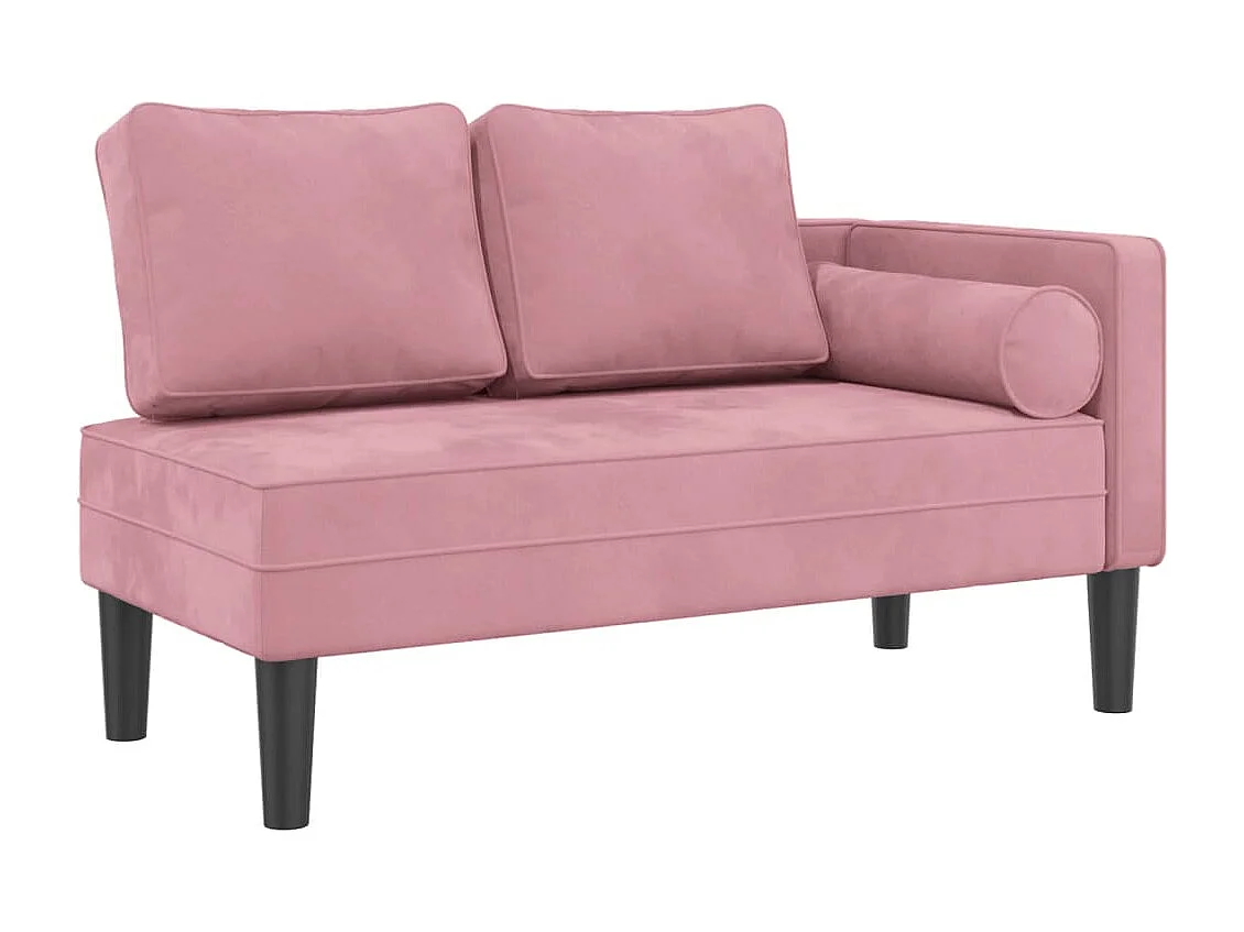Canapé avec coussins rose velours FR172177