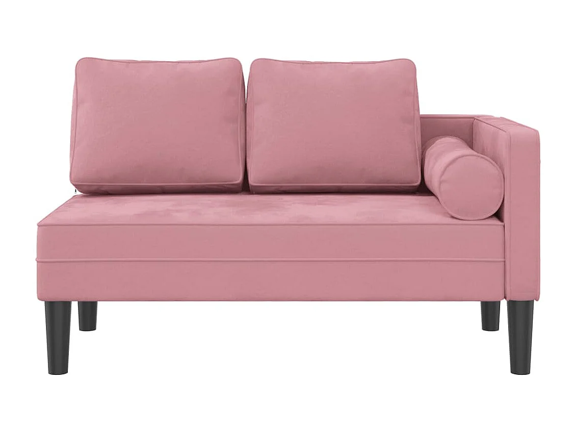 Canapé avec coussins rose velours FR172177