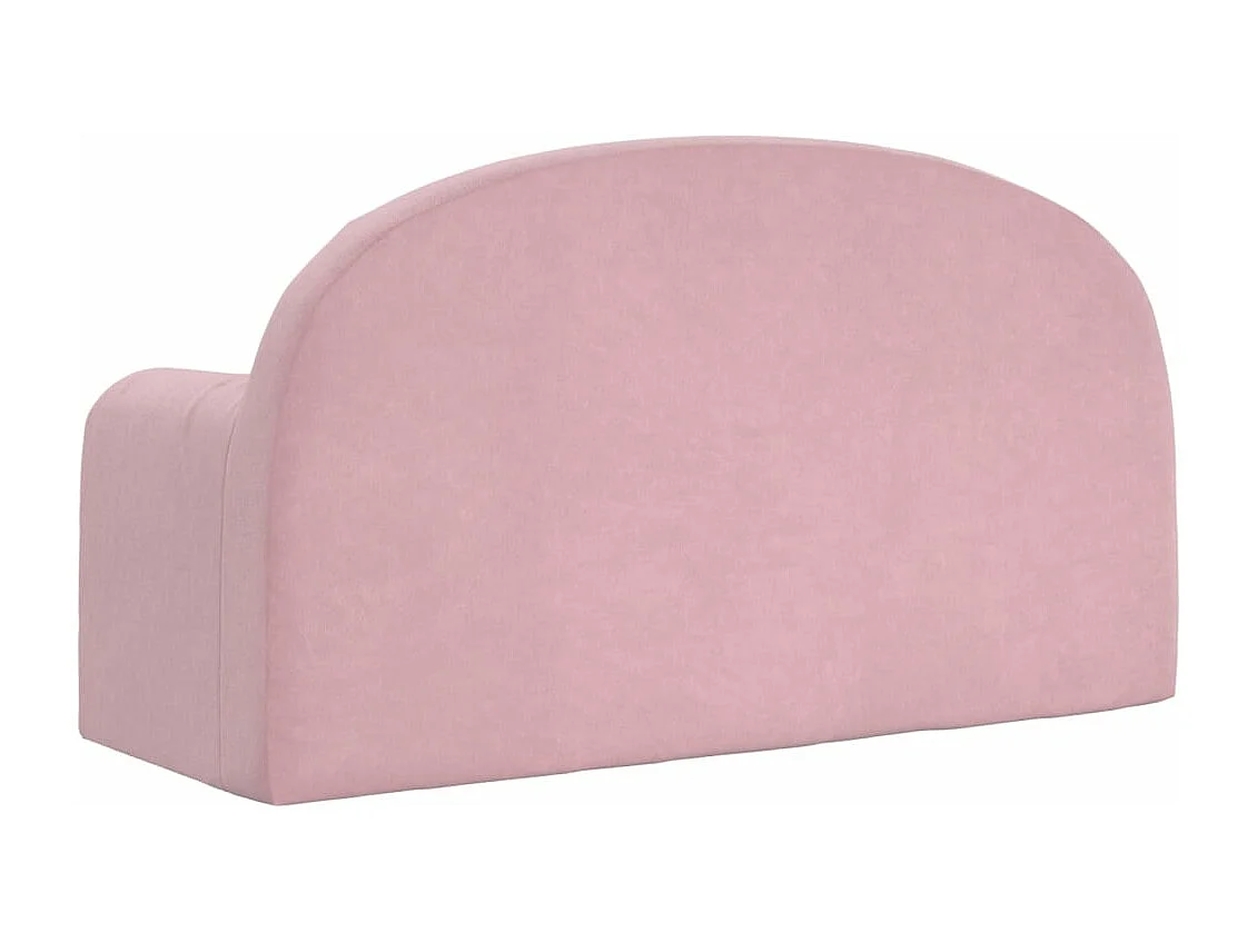 Sofá para niños de 2 plazas felpa suave rosa ES585901