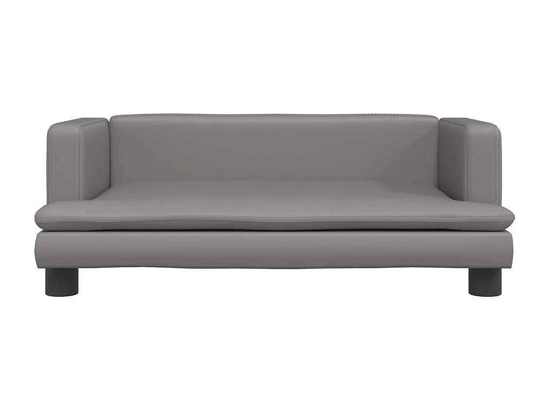 Canapé pour enfants gris 80x45x30 cm similicuir FR975897