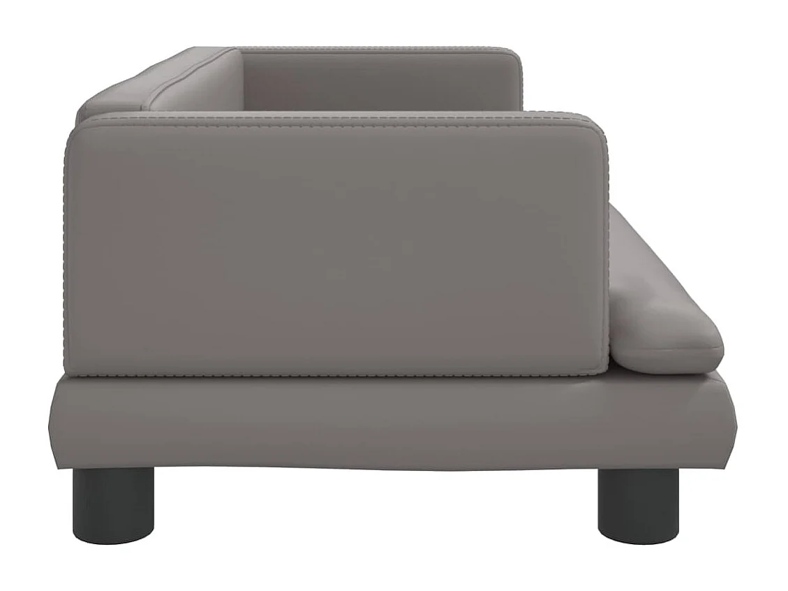 Canapé pour enfants gris 80x45x30 cm similicuir FR975897