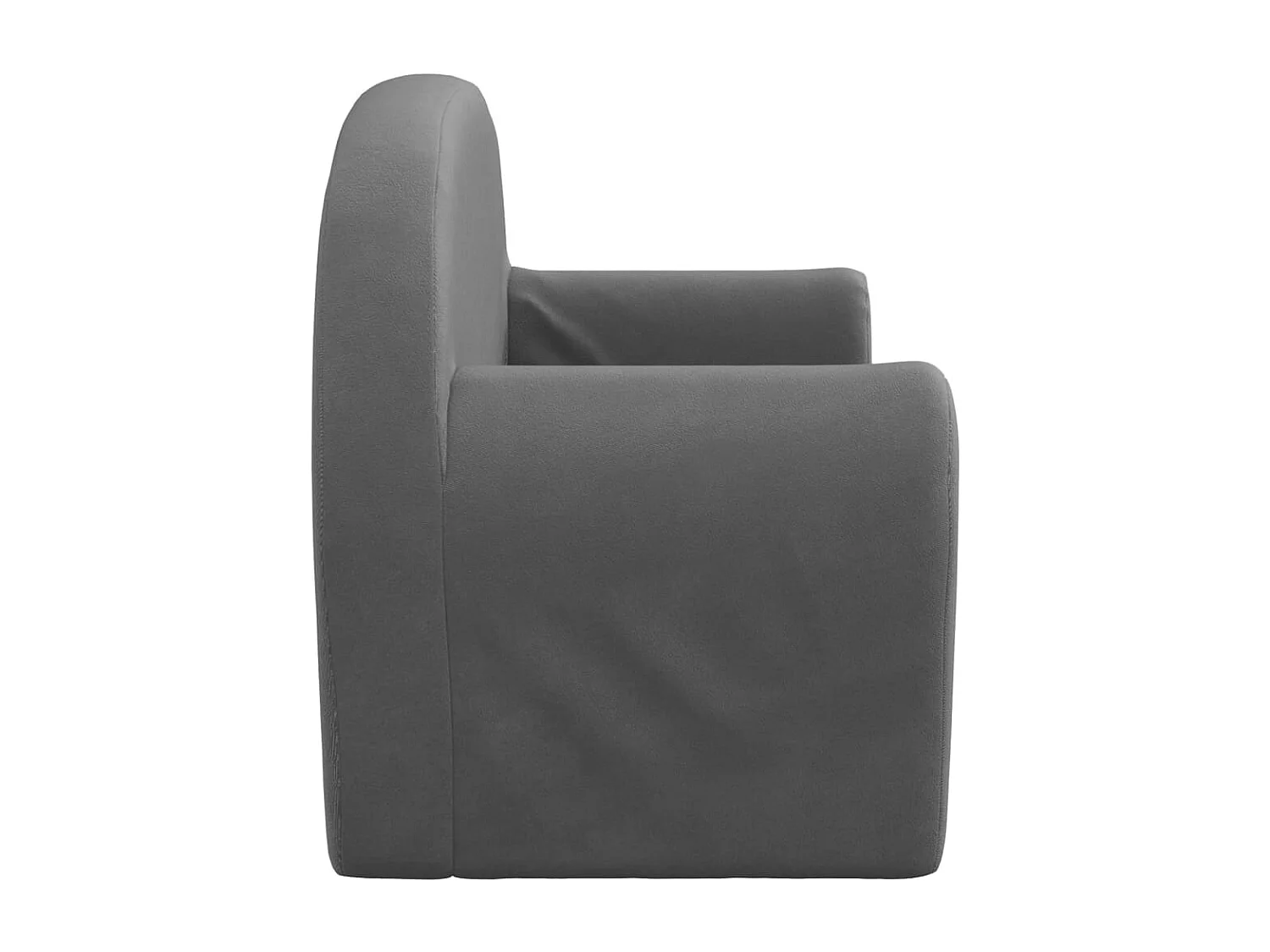 Canapé pour enfants 2 places anthracite peluche douce FR474789