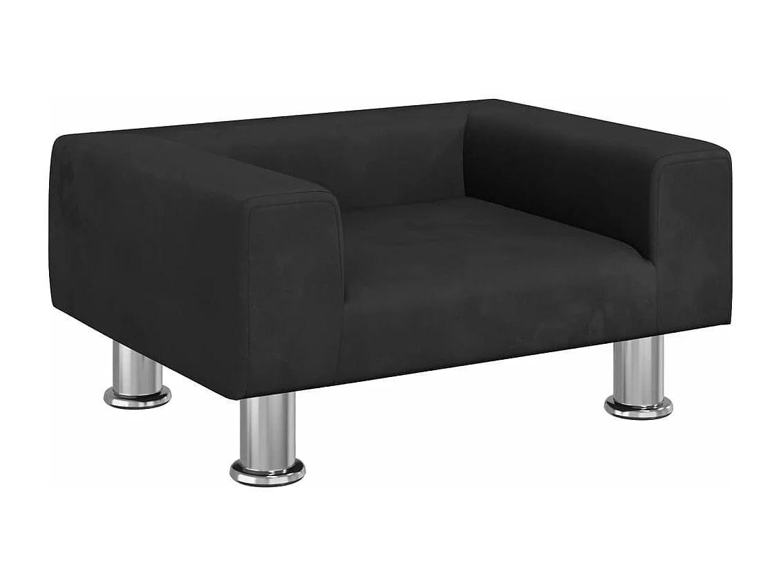 Canapé pour enfants noir 50x40x26,5 cm velours FR914317