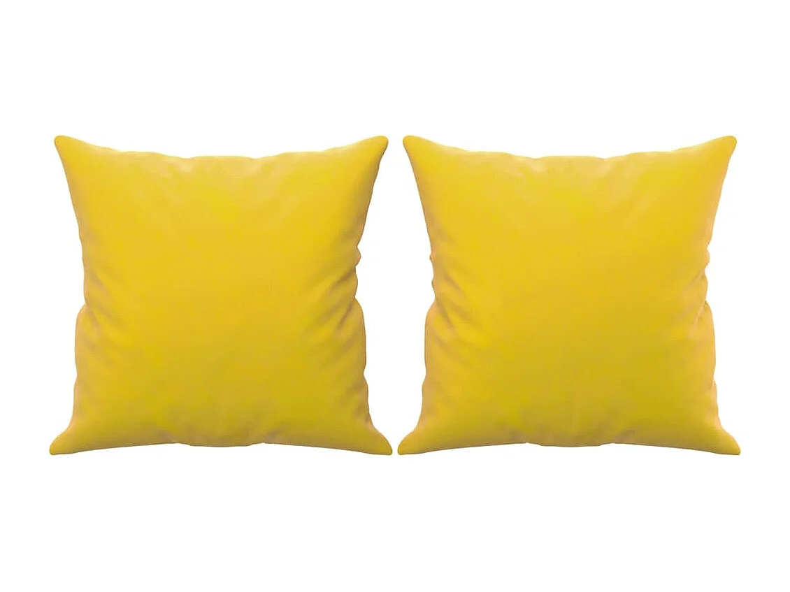 Sofá 3 lugares c/ almofadas decorativas 180 cm veludo amarelo PT431372