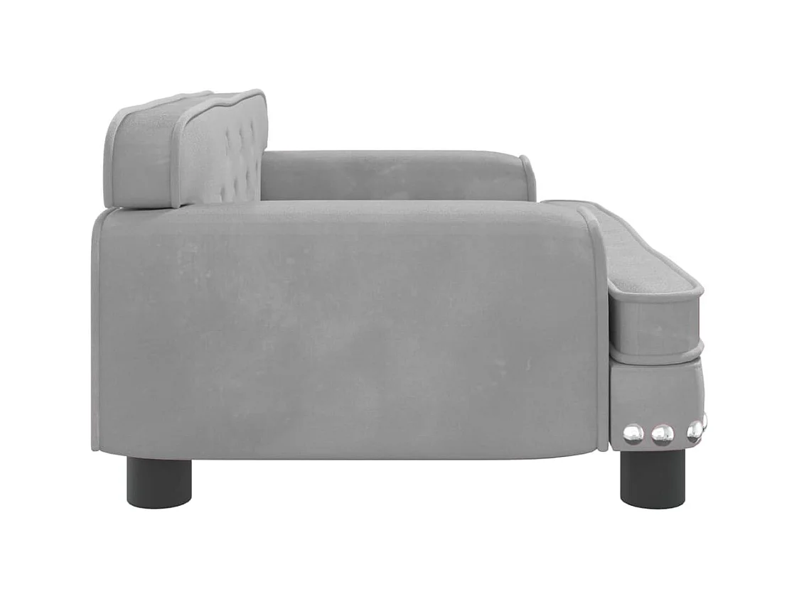 Canapé pour enfants gris clair 70x45x30 cm velours FR275787