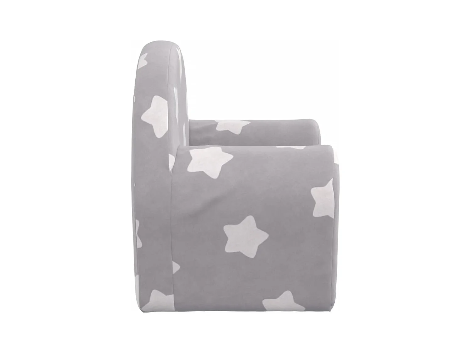 Sofá para niños felpa suave gris claro con estrellas ES227878
