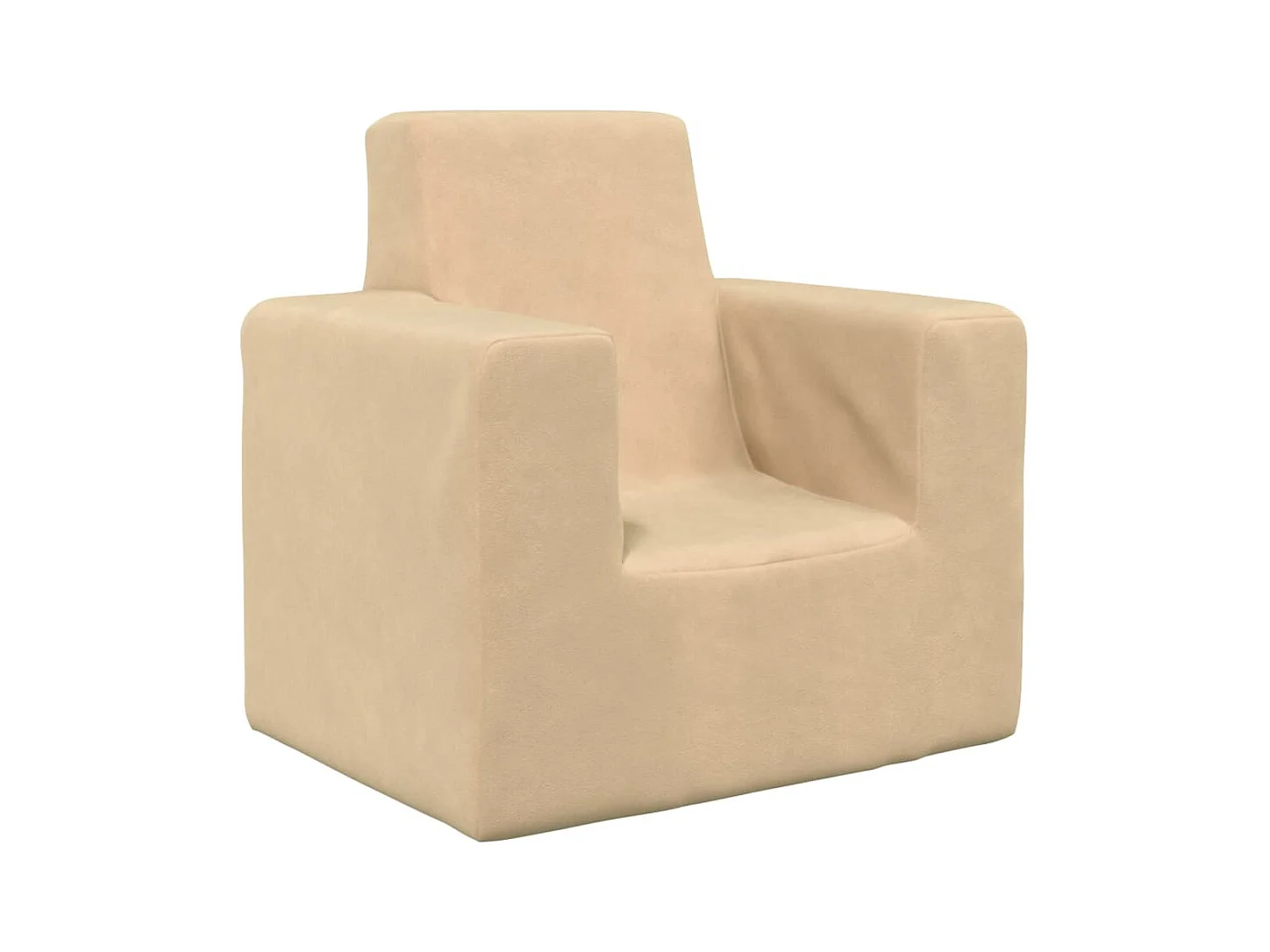 Sofá infantil pelúcia macia cor creme PT241682