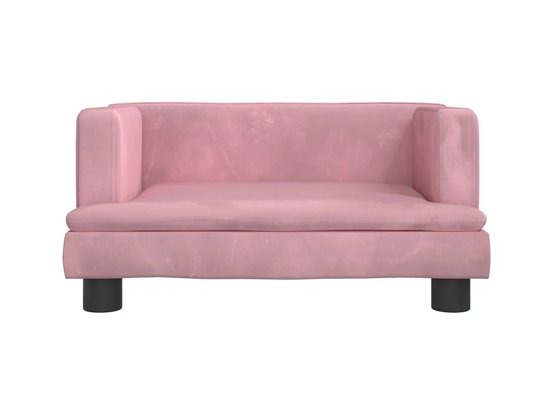 Sofá para niños de terciopelo rosa 60x40x30 cm ES137161