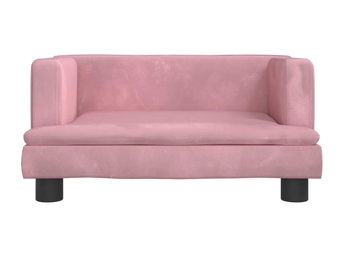 Canapé pour enfants rose 60x40x30 cm velours FR899624