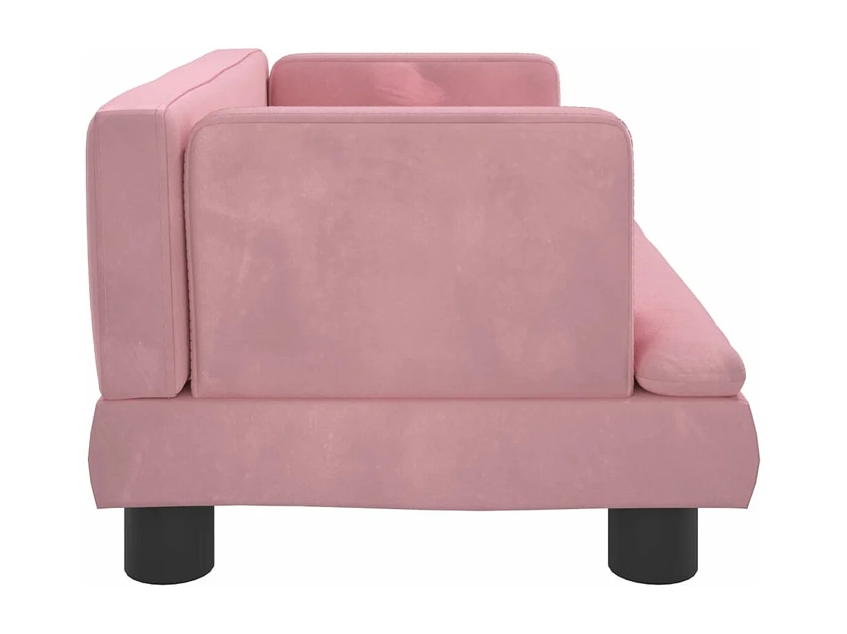 Canapé pour enfants rose 60x40x30 cm velours FR899624