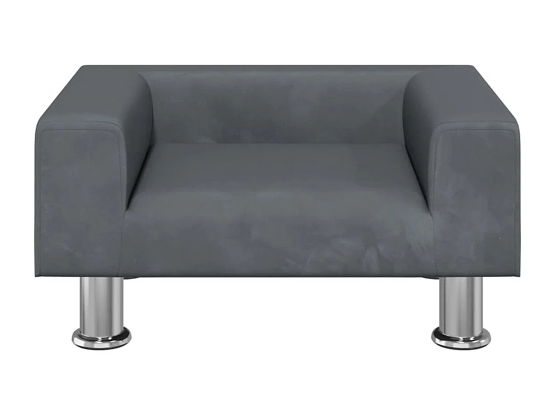 Canapé pour enfants gris foncé 50x40x26,5 cm velours FR393957