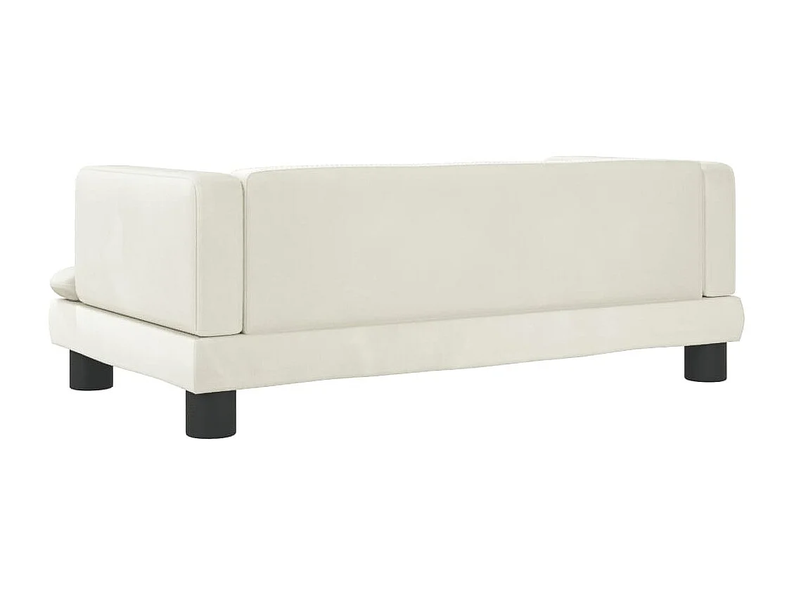 Canapé pour enfants crème 80x45x30 cm velours FR643381