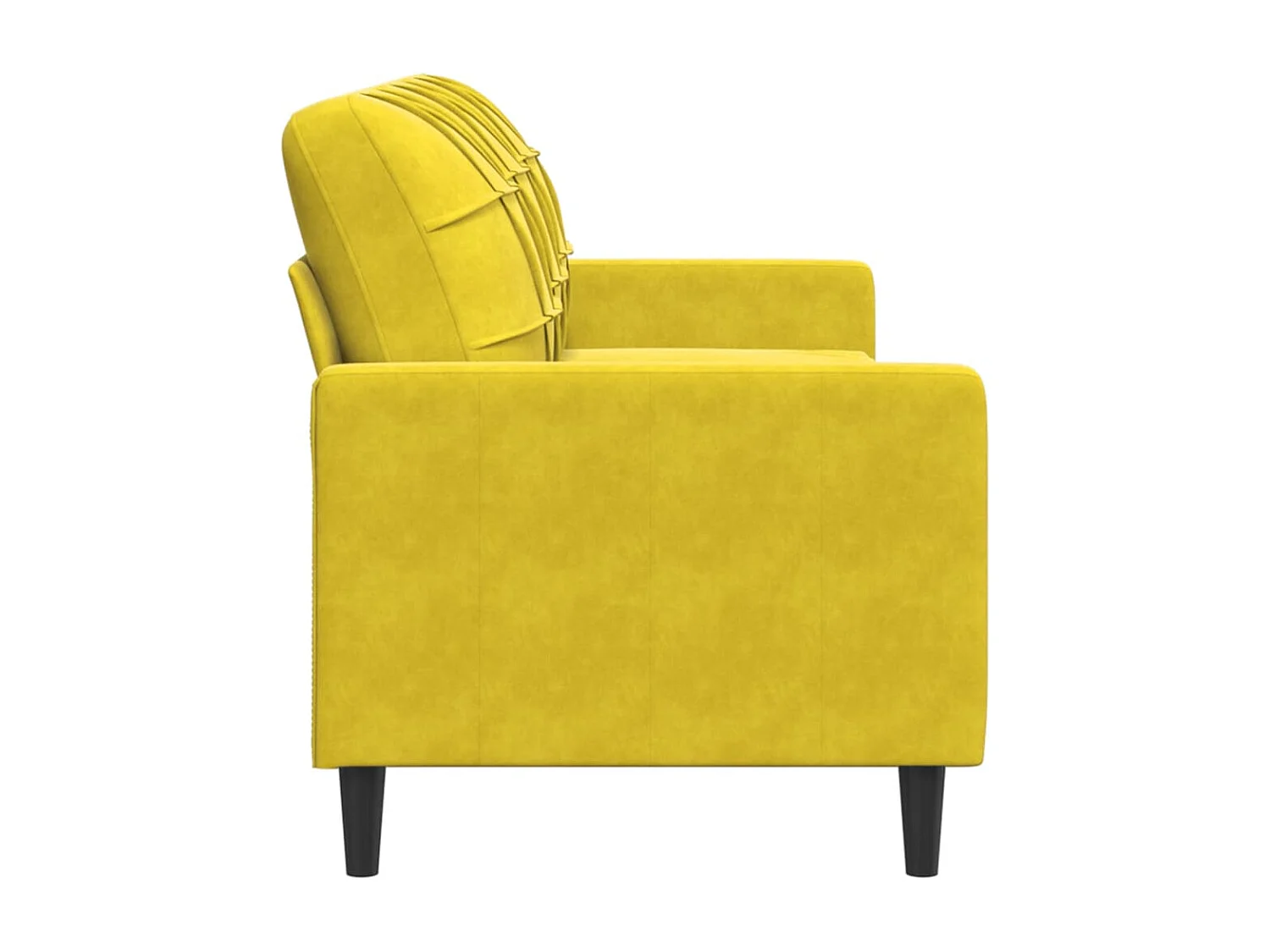 Sofá de 3 lugares 180 cm veludo amarelo PT755402