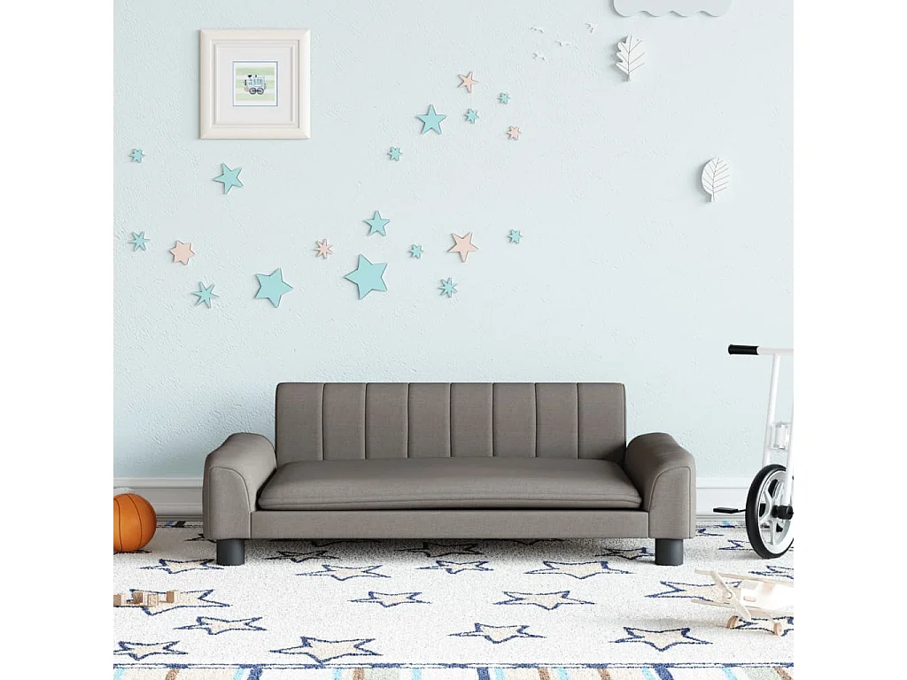 Canapé pour enfants taupe 90x53x30 cm tissu FR861712