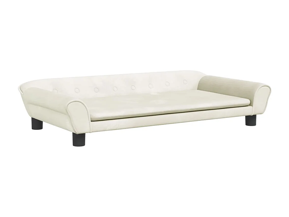 Canapé pour enfants crème 100x50x26 cm velours FR545176