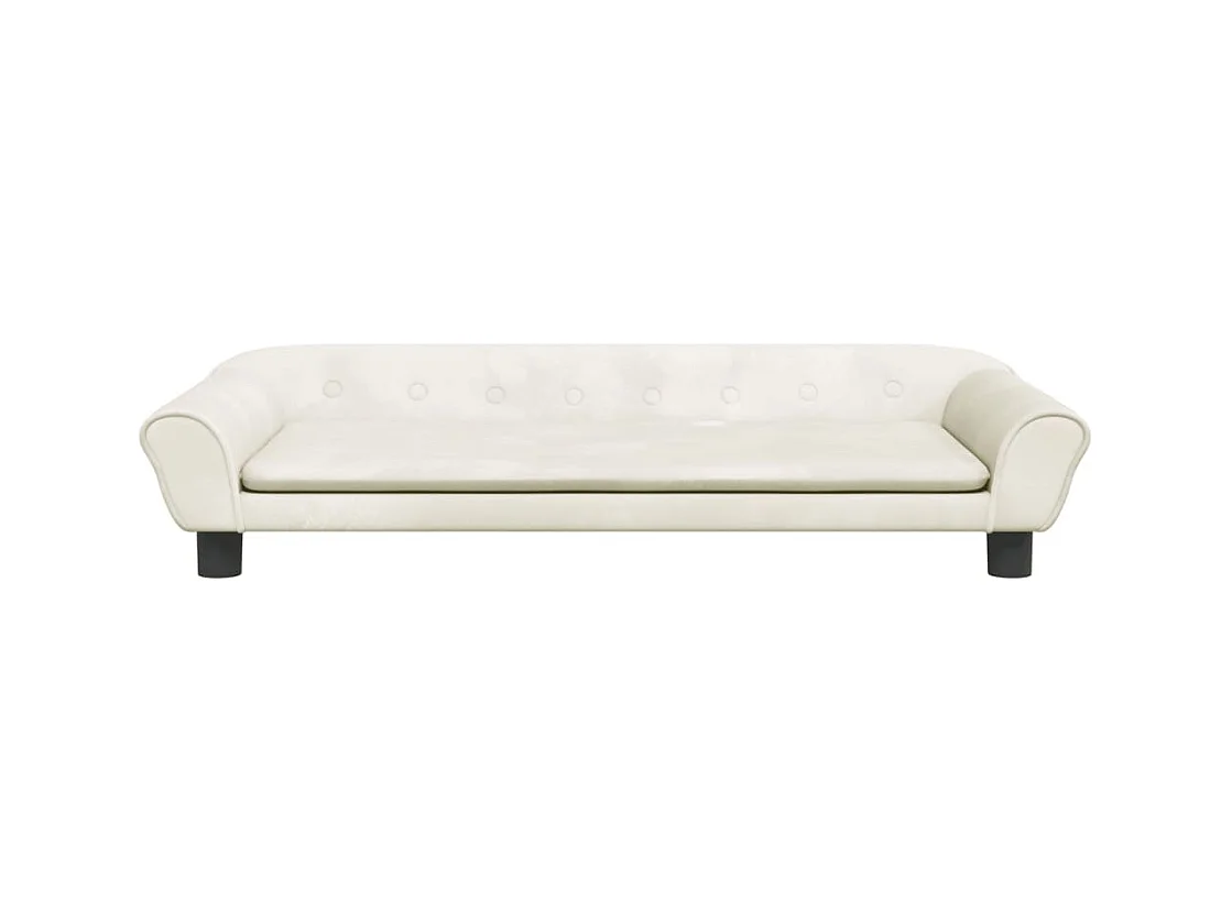 Canapé pour enfants crème 100x50x26 cm velours FR545176
