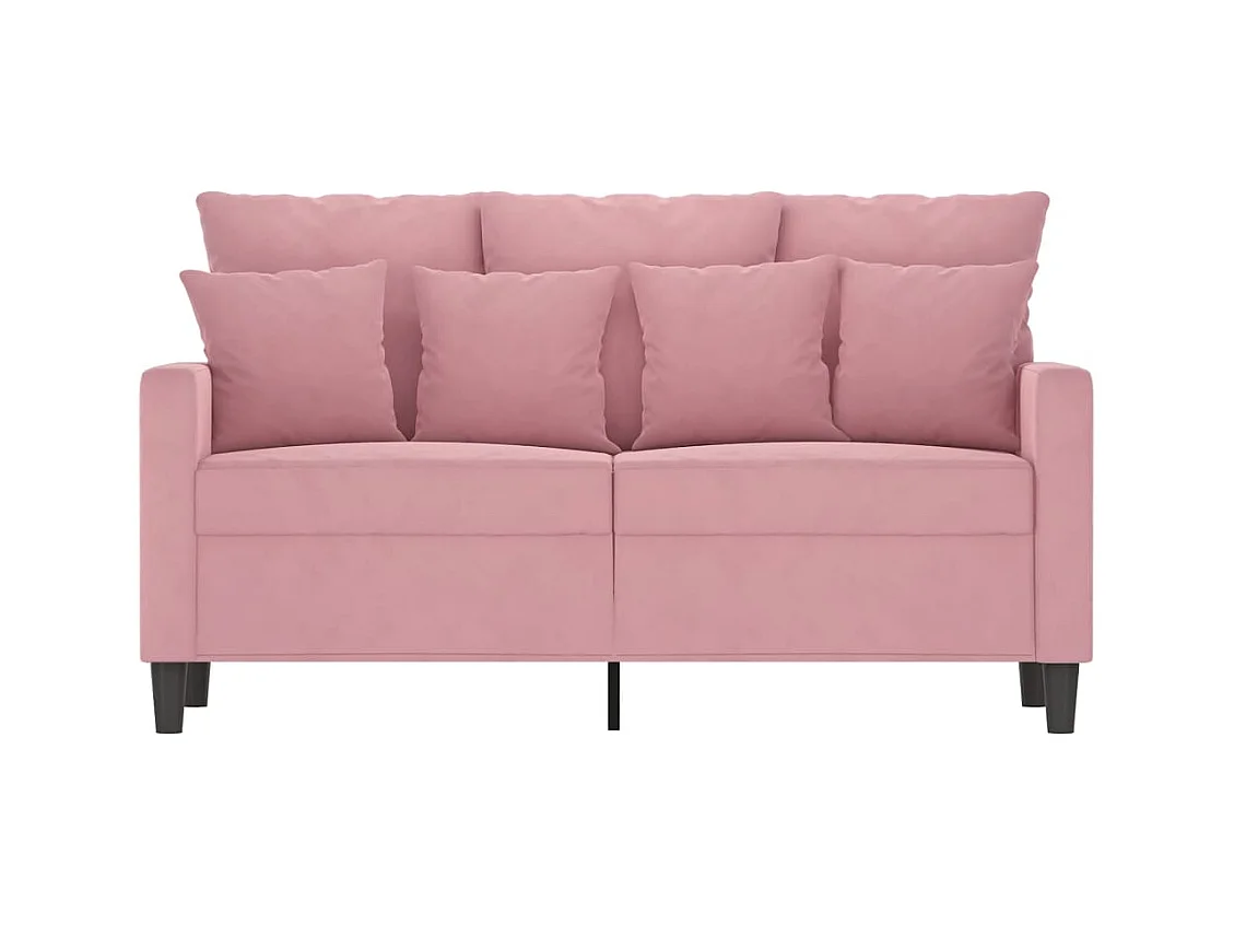 Canapé à 2 places Rose 120 cm Velours FR412470