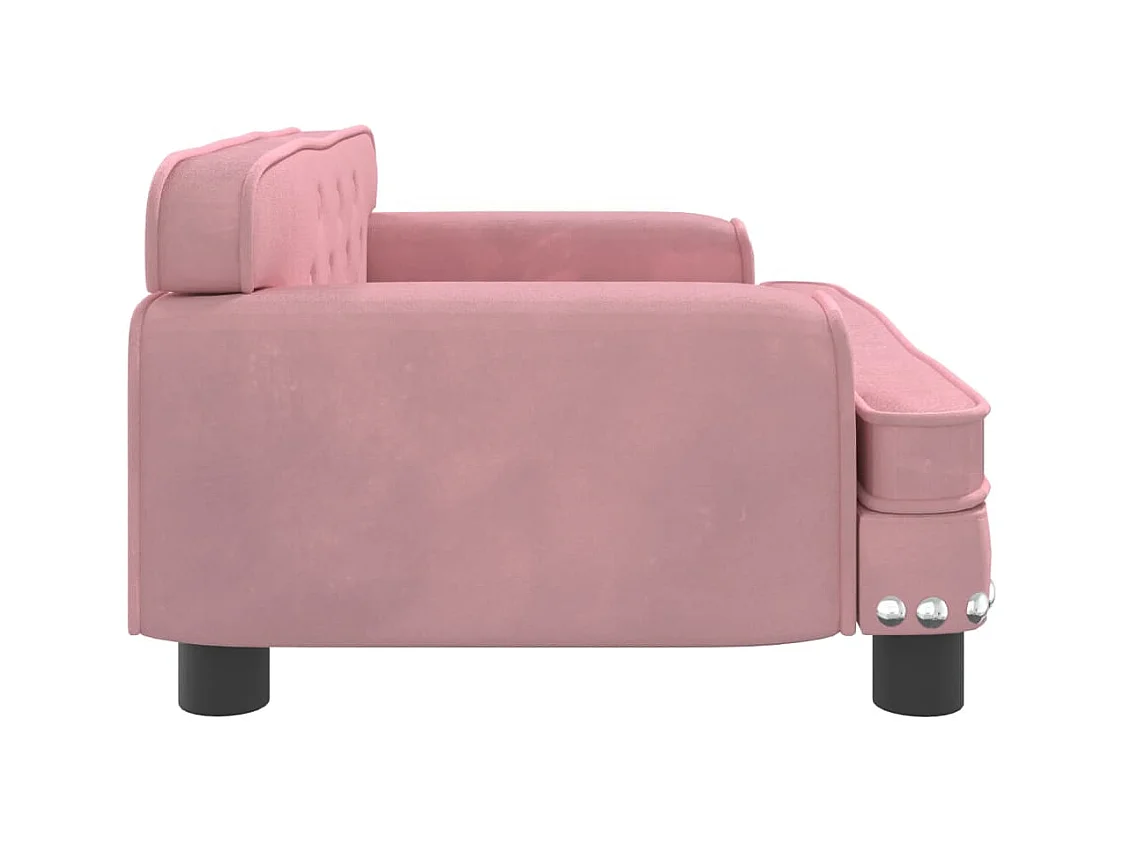 Canapé pour enfants rose 70x45x30 cm velours FR271230