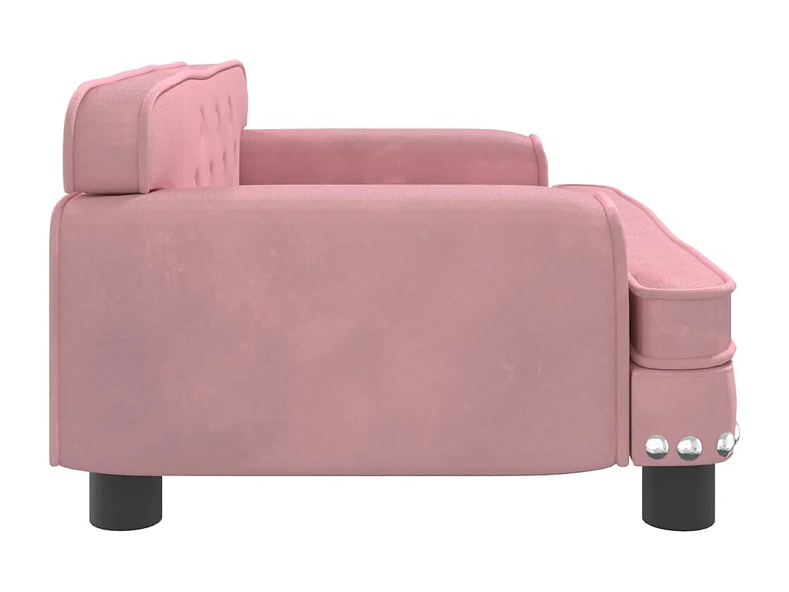 Canapé pour enfants rose 70x45x30 cm velours FR271230