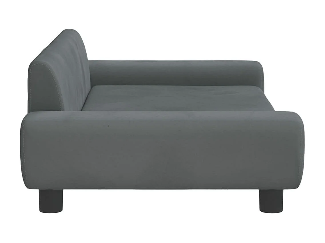 Canapé pour enfants gris foncé 100x54x33 cm velours FR945001